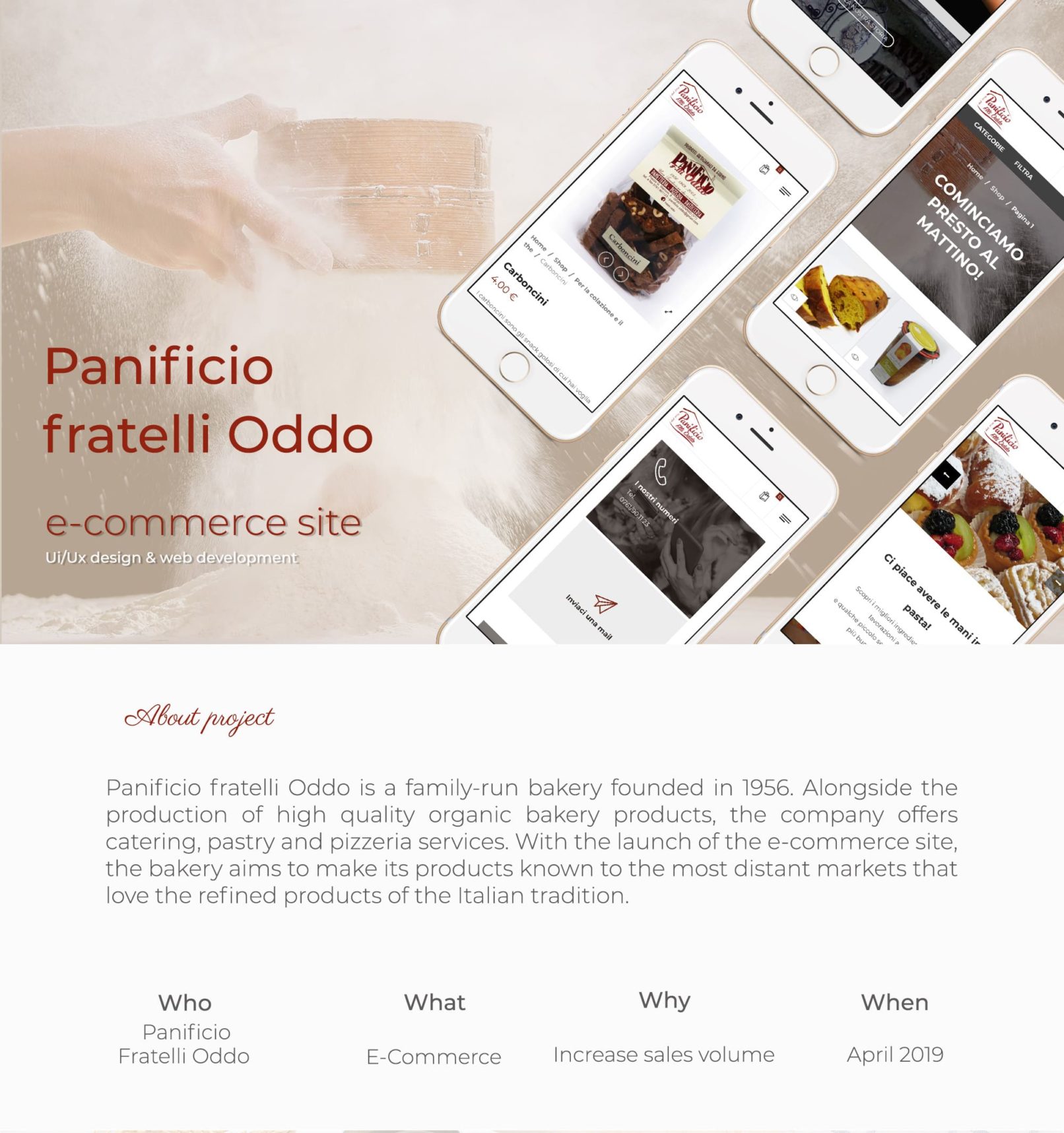 Web-design Panificio Oddo